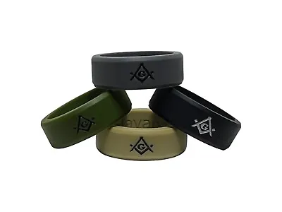 Masonic Ring Silicone Service Pack ( 4 Pack Backfilled In Subdued Black/gray) • $30