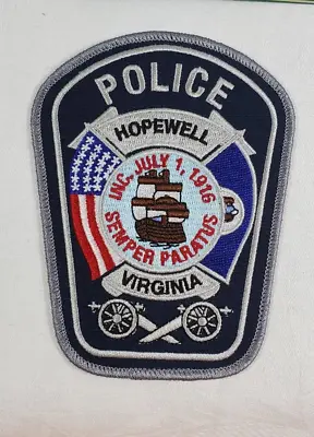 $4.59 • Buy Hopewell Va, Virginia Police Shoulder Patch  Semper Paratus  - New Condition