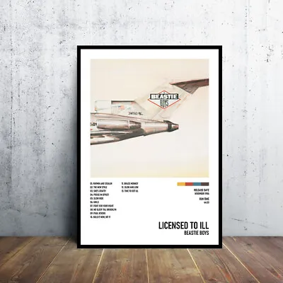 Licensed To Ill Beastie Boys Album Poster 24x36 Custom Canvas Print Music Poster • $18.78