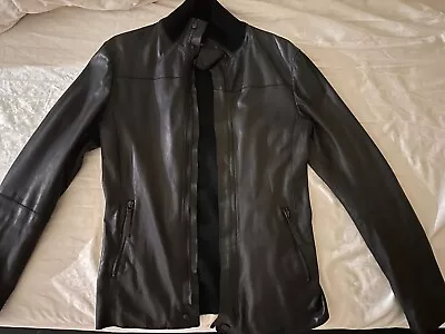 Emporio Armani Mens Lamb Leather Jacket TG 48 • $2000