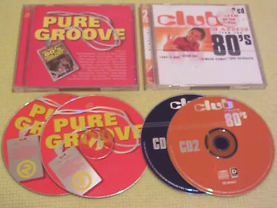 Club Classics From The 80s & Pure Groove 80’s Soul Funk 2 Albums 4 CDs Dance • £4.99