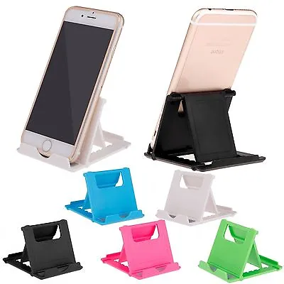 £2.99 • Buy Universal Desk Stand Mobile Phone Tablet Holder Adjustable Foldable Portable NEW