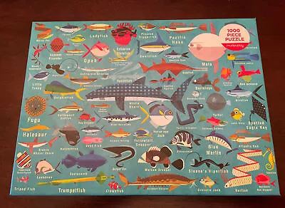 Ocean Life 1000 Piece Family Puzzle Fish By Mudpuppy (2017 Merchandise Other) • $8.99