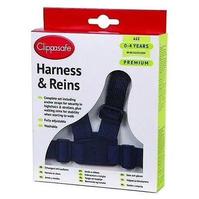 £10.41 • Buy Clippasafe Reins And Walking Harness 6m-4yrs Adjustable Washable Toddler Child