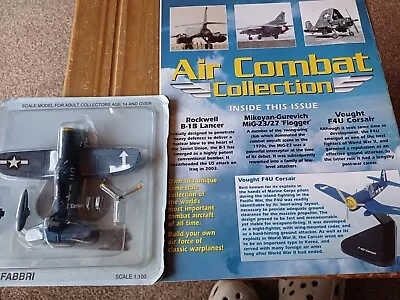 Fabbri Diecast 1:100 Model Aircraft With Magazine Vought F4U Corsair US Navy • $12.12