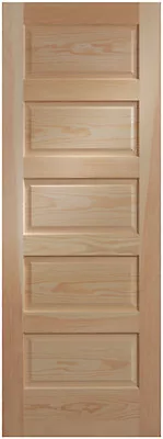 5 Panel Clear Pine Craftsman Raised Panel Stain Grade Solid Core Interior Doors • $407