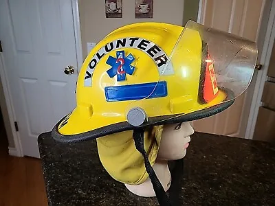 Bullard Firedome II Firefighter Helmet FH-2100 COMPLETE 1986 Fireman Yellow • $125