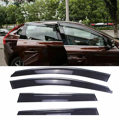 For Volvo XC60 2014-2017 Car Window Visors Sun Rain Guard Deflectors W/Chrome • $130.69