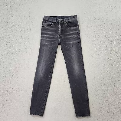 R13 Jeans Womens Size 26 Black Marble High Rise Skinny Cotton Blend Italy Made • $52.99