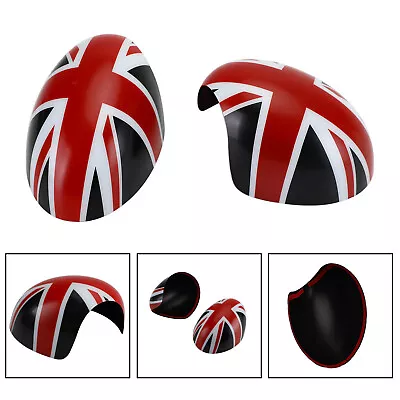 2PCS Union Jack UK Flag Mirror Covers For MINI Cooper R55 R56 R57 Black+Red • $31.71