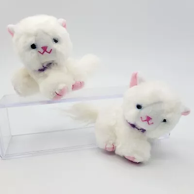 Vtg 2001 Kitty Magic White Mini Cat Kitten Plush Small Stuffed Animals Lot Of 2 • $17.99