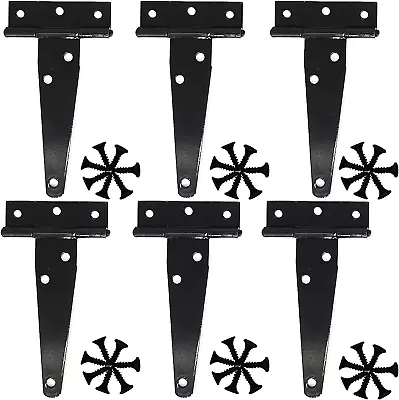 6PCS T Strap Hinges Gate Hinges 4 Inch Heavy Duty For Wooden • $14.99