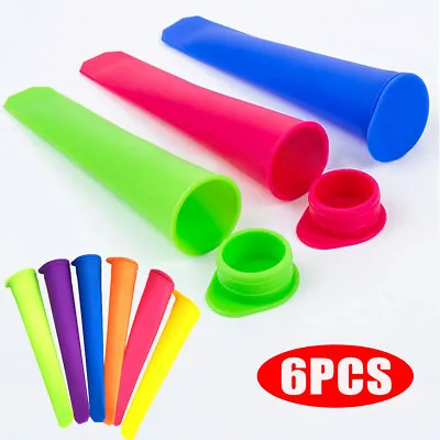 Reusable Silicone Push Up Frozen Stick Ice Cream Mould Yogurt Jelly Lolly Maker • £2.62