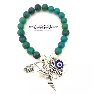 Evil Eye Bracelet Happiness Clover Angel Live Inspirational Charmed Friendship • $24.95