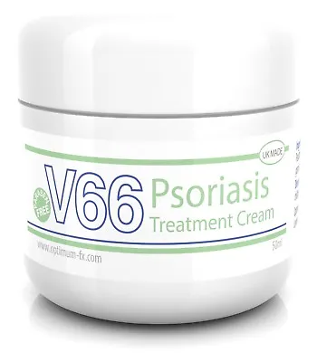 V66 Psoriasis Salicylic Acid Skin Scalp Treatment Cream Paraben Cruelty FREE 50g • £12.99