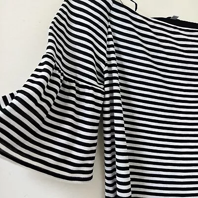 VERONIKA MAINE Striped Soft Poly Viscose Blend Knit Top Size  L 12-14 • $35
