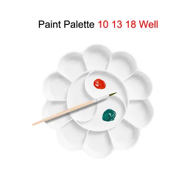 £1.60 • Buy Paint Palette 10 13 18 Well Pallet Plastic Childrens Craft Acrylic Watercolours