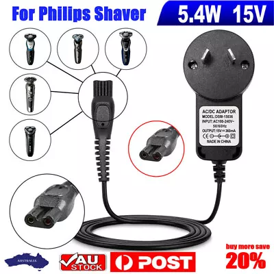 $13.89 • Buy Shaver Charger Adapter Power Charging Cord Cable For Philips HQ8505 HQ9020 NEW