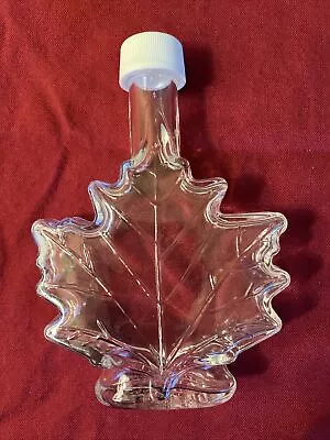 Maple Leaf Clear Glass Syrup Bottle With Top Empty 5.5  • $12.25