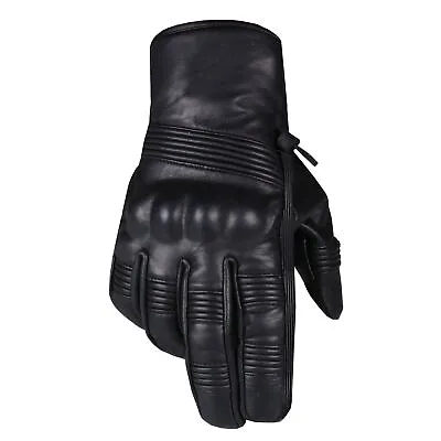 Men's Genuine Leather Cruiser Street Biker Padded Gloves • $17.99