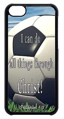 For Apple IPod 7 6 5  Soccer Football Religious Bible Quote Hard Back Case Cover • $12.95