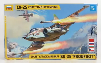 ZVEZDA 1/48 SUKHOI SU-25 FROGFOOT Russian AIRPLANE MILITARY 1981 MODEL KIT NEW! • $149