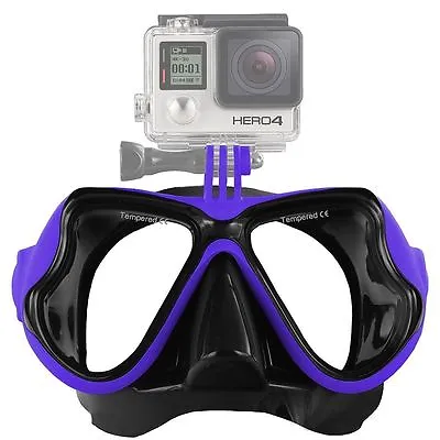 $29.95 • Buy With GoPro Bracket Liquid  Silicone Mask For Snorkeling Scuba Diving WIL-DM-GPB
