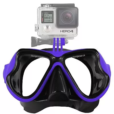 With GoPro Bracket Liquid  Silicone Mask For Snorkeling Scuba Diving WIL-DM-GPB • $29.95