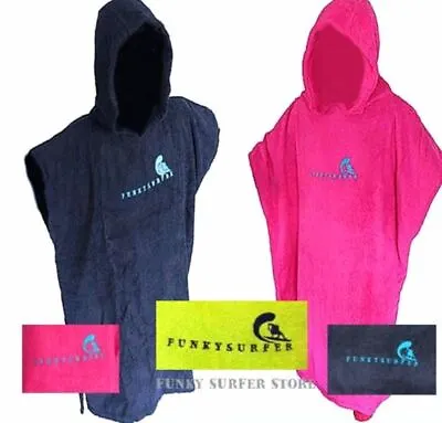 £14.99 • Buy Funky Surfer  Hooded Surf Changing Robe Beach Poncho Changing Towel Swim Towel