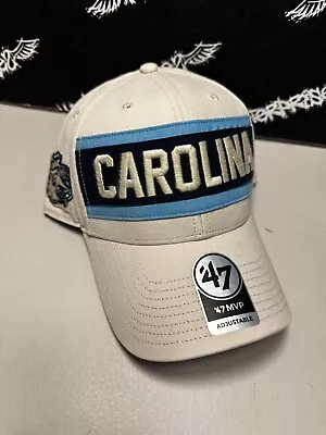 NWT '47 UNC North Carolina Wordmark Tar Heels Patch Logo White Strap MVP Hat • $14.95