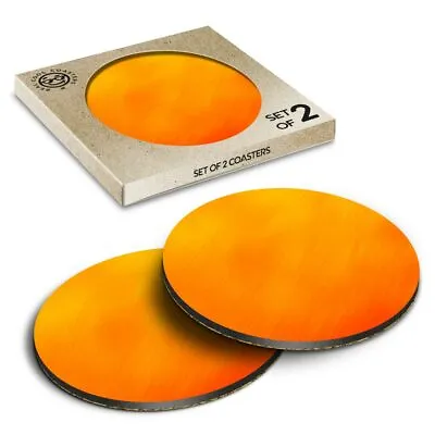 £4.99 • Buy 2 X Boxed Round Coasters - Pretty Yellow Orange Bre  #3800