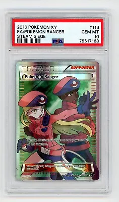 2016 Pokemon Ranger PSA 10 XY 113/114 Trainer Full Art Steam Siege  • $14.50