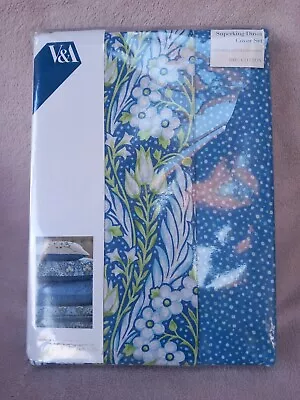 V&A Super King Duvet Cover And 4 Pillowcases  Alyssum 100% Cotton  New • £59.99