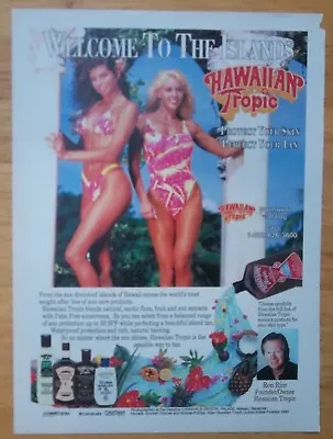 1991 Miss Hawaiian Tropic Suntan Lotion 2 Swimsuit Models Vintage Magazine Ad  • $9.99