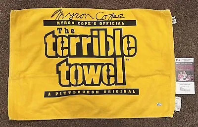 Myron Cope Signed Authentic Autographed Gold Steelers Terrible Towel  JSA COA • $599.99