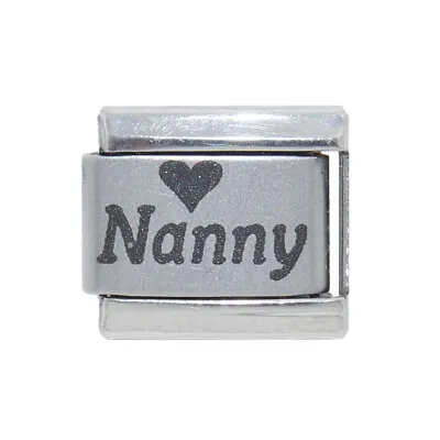 Nanny With Heart Laser Italian Charm - Fits 9mm Classic Bracelets  • £3.99