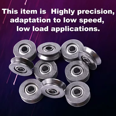 10pcs 3x12x4mm 624VV V Groove Sealed Ball Bearings Roller V Groove Guide Pulley • $10.45