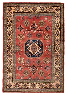 Traditional Hand-Knotted Geometric Carpet 6'6  X 9'9  Wool Area Rug • $837.60