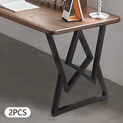 Industrial Set Of 2 Metal Table Legs Table Legs 28” Steel Dining Desk Legs DIY • $72.20