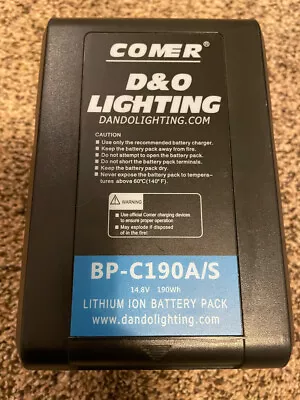 $99.95 • Buy Comer BP-C190A/S 190Wh Rated V-Mount Battery - 14.8V D&O Lighting RED Camera