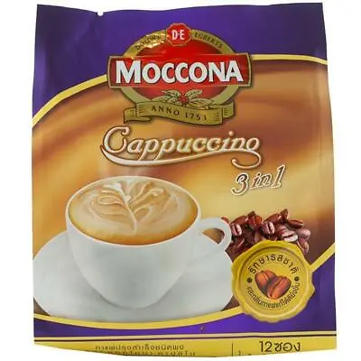 Moccona Freeze Dried Cappuccino 3 In 1 Instant Coffee Blend Chocolate 12 Sachets • $22.28