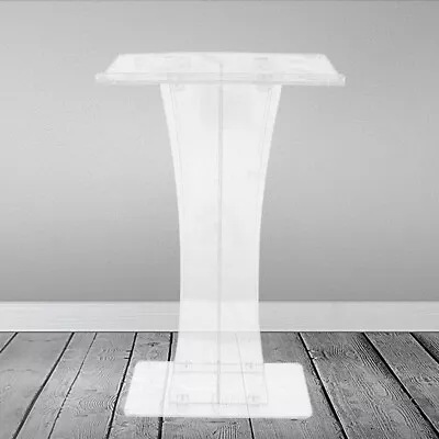 $255 • Buy Acrylic Portable Clear Podium Stand Pulpits For Churches W/ Wide Lectern Stand