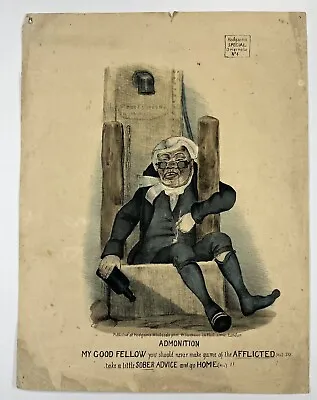 Orlando Hodgson 1830s Poltical Caricature Satire Lithograph Admonition 13x10” • $116.10