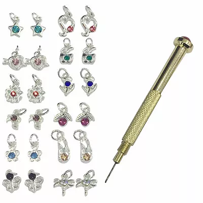 60pcs Nail Pendant Jewelry Rings Art Charms With Nail Piercing Tool Hand Drill • $11.48