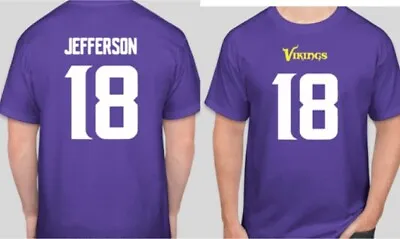 Justin Jefferson Jersey Shirt Vikings Shirt T-shirt Fan Gear • $18.75