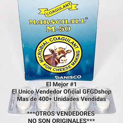 Cuajo Coagulante Marschall 10 Pastillas Tabletas Para Hacer Queso Rennet Tablets • $9.95