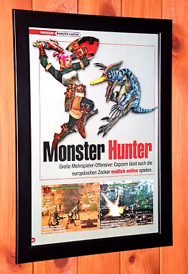 Monster Hunter Wii PS2 Capcom Rare Promo Vintage Poster / Ad Page Framed • $44.99