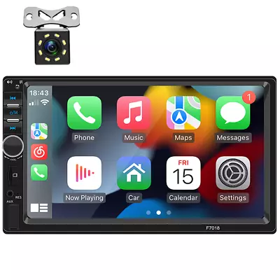 7in Car Stereo Touch Screen 2 DIN Android 8LED Rear Camera Bluetooth MP5 Player • $127.80