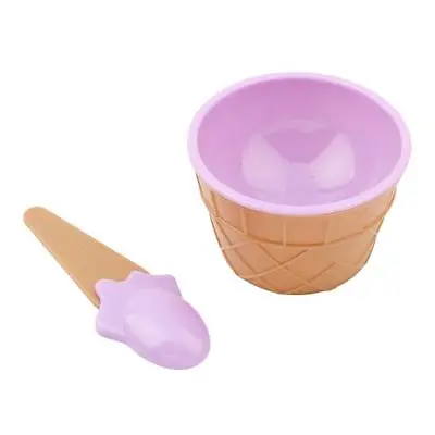 £4.14 • Buy Ice Cream Sundae Dish Bowl Spoon Set  Kids Summer Party Dessert Cup Cone FA
