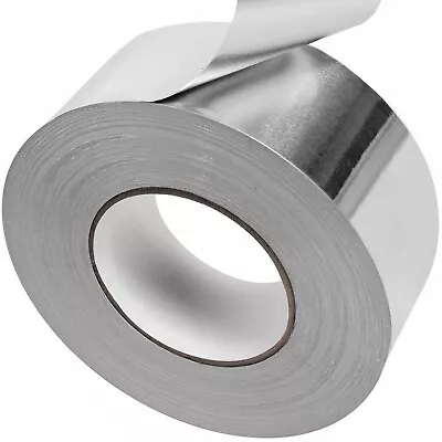 2 X82Ft Silver Aluminum Tape Heavy Duty Duct Tape For Health Insulation HVAC • $12.10